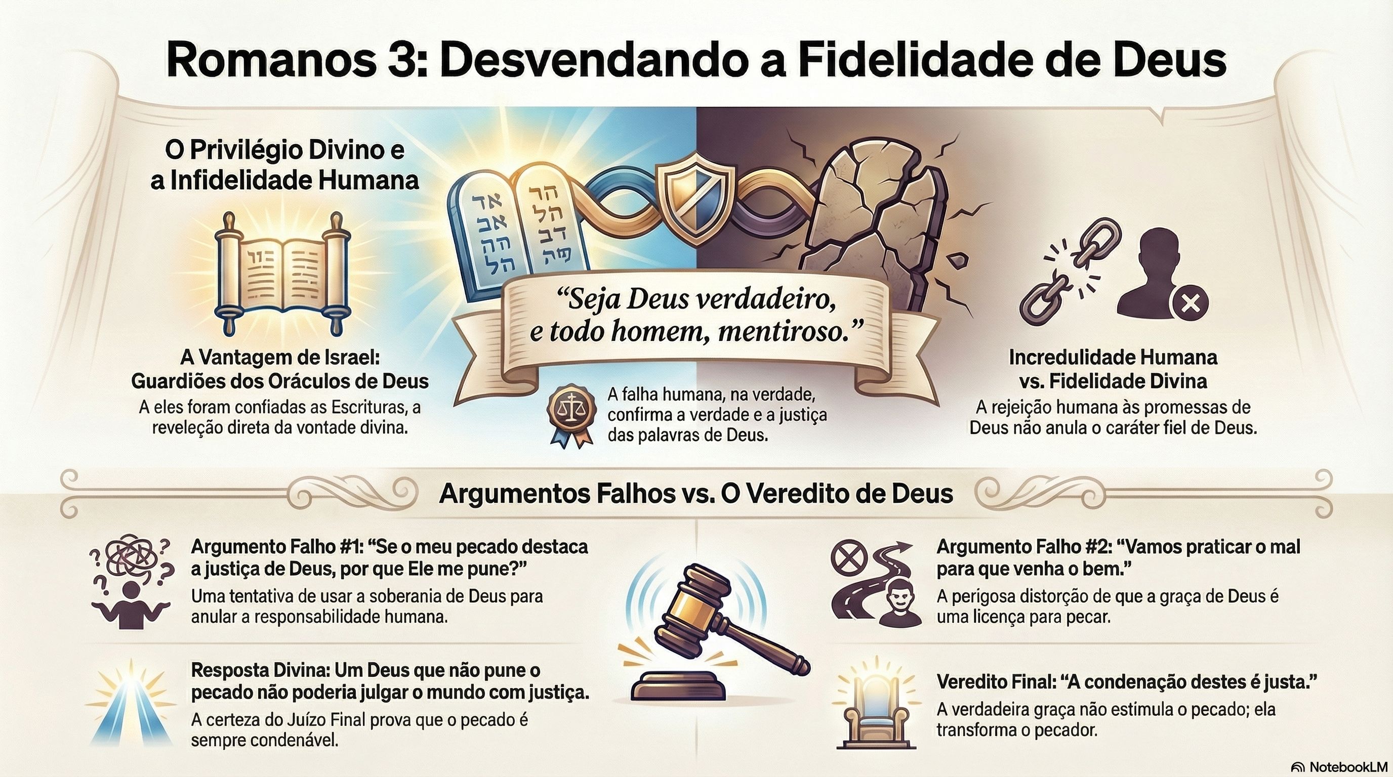 14. A Fidelidade de Deus e a Justiça no Julgamento: Compreendendo a Profundidade de Romanos 3 (Rm. 3:1-8; Sl. 51:4)