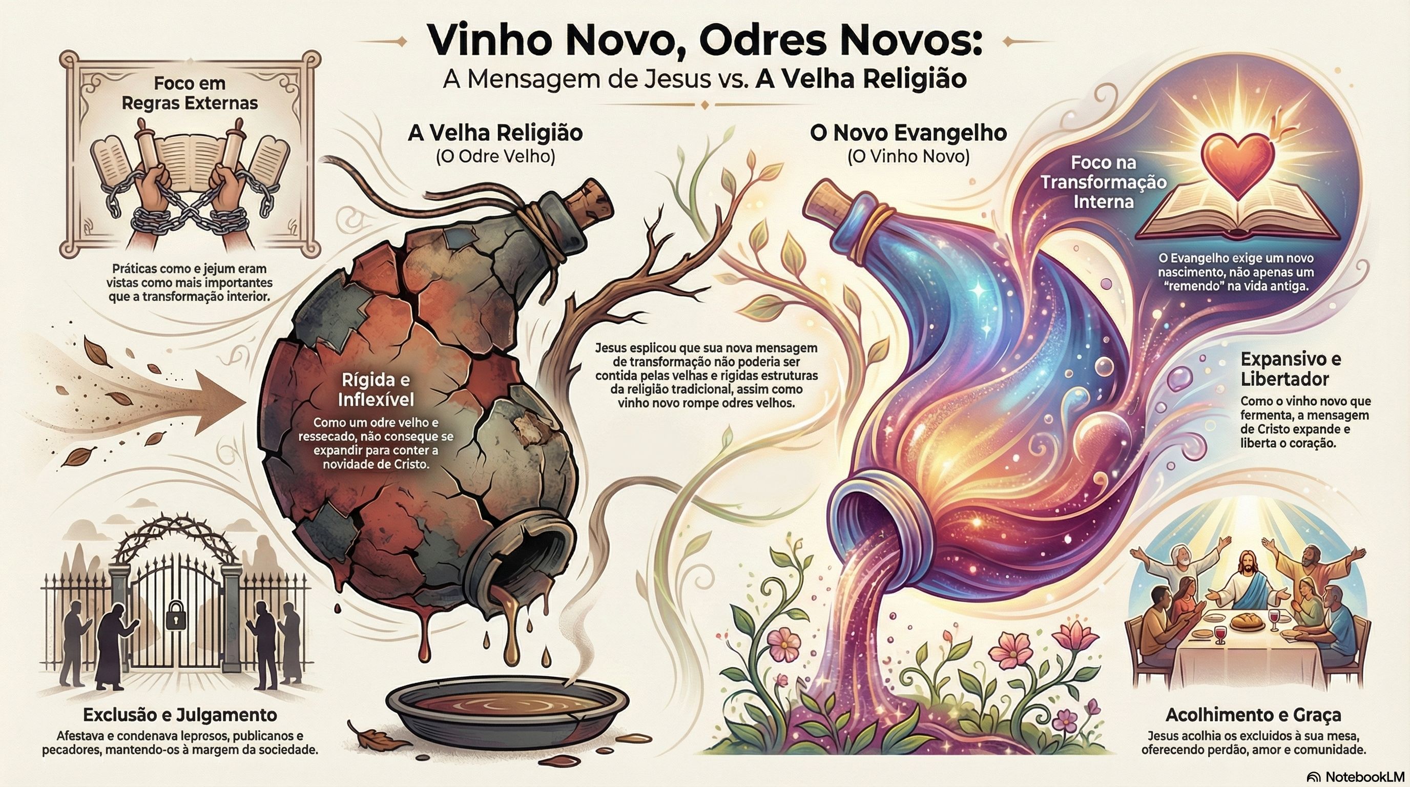 12. A Ruptura Necessária: Por que o Evangelho não se ajusta à Velha Religião (Lucas 5:33-39)