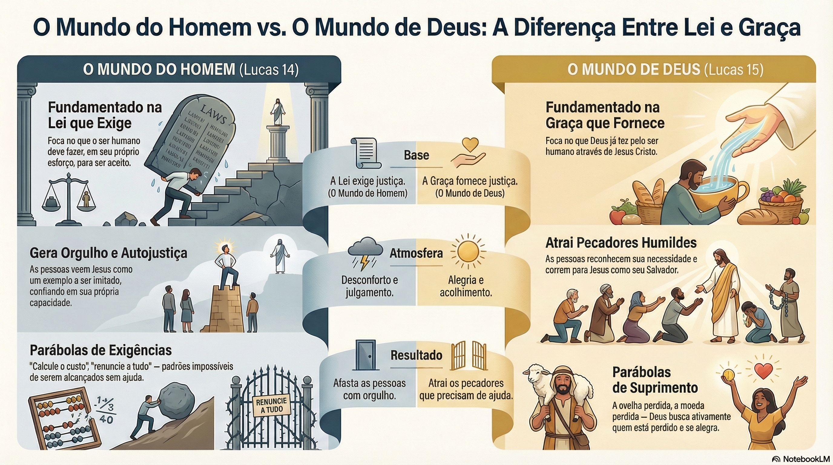O Banquete da Graça: A Diferença Crucial entre a Exigência da Lei e o Suprimento Divino (Lc. 14 e 15)