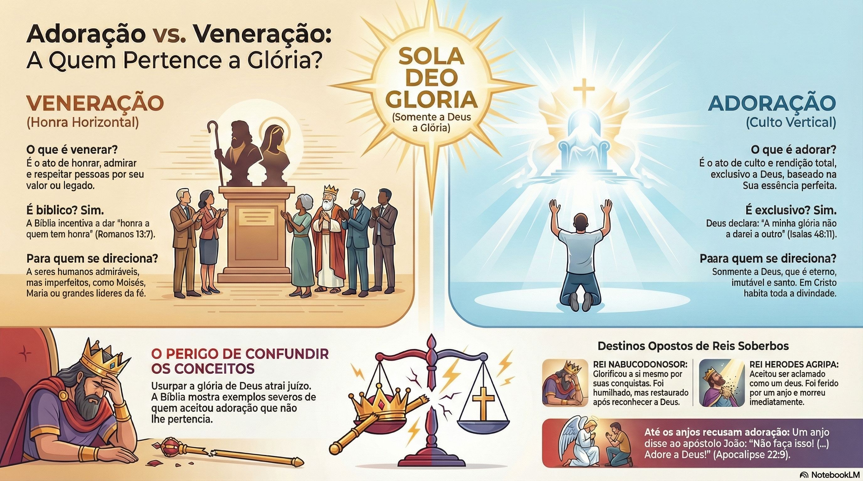 4. Sola Deo Gloria: A Distinção Teológica entre Veneração e Adoração e a Supremacia de Cristo (Sl. 29; Rm. 13:7; Mt. 12:38-42; At. 12:19-24)