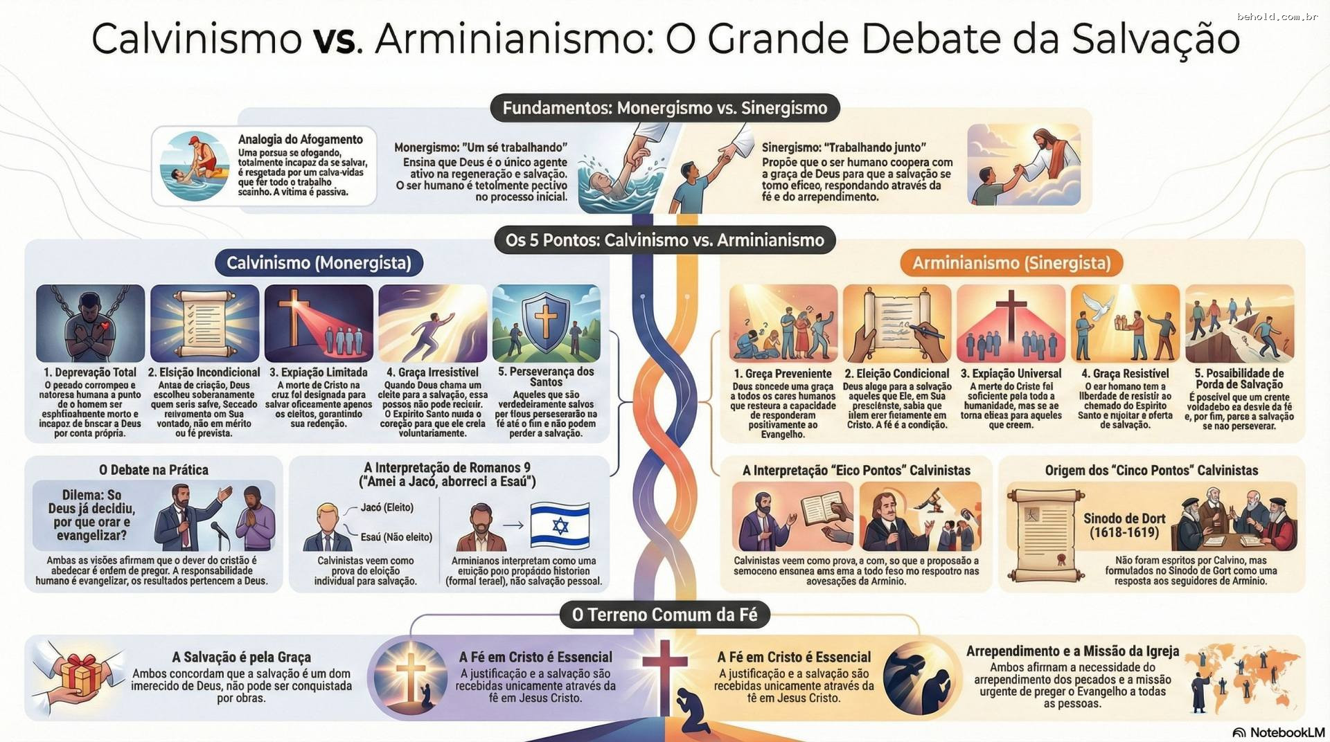 4. Soteriologia em Foco: O Grande Debate entre Calvinismo e Arminianismo e a Doutrina da Salvação (Rm. 9; Ef. 1; Jo. 10)