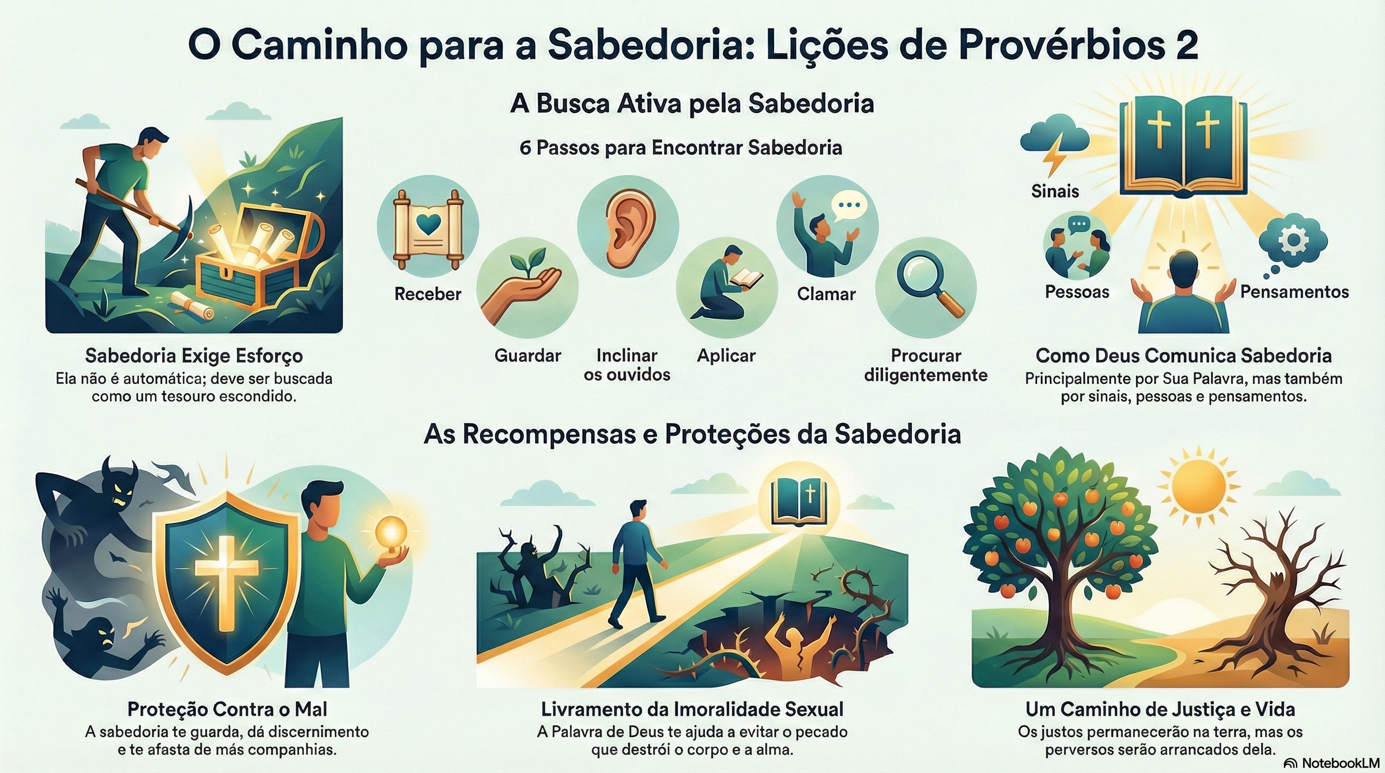 2. A Busca Pela Sabedoria Divina: Proteção, Discernimento e Integridade (Pv. 2:1-22)